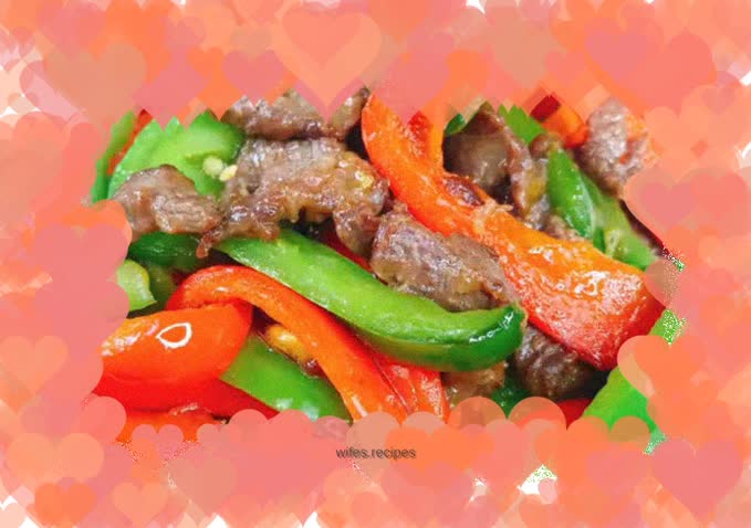 Stir-fried beef with bell pepper