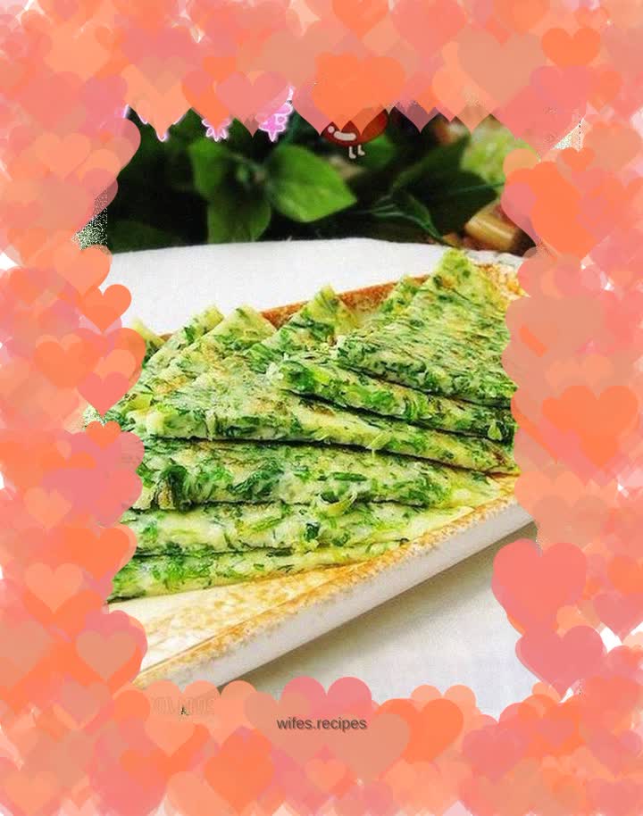 Celery leaf pancake