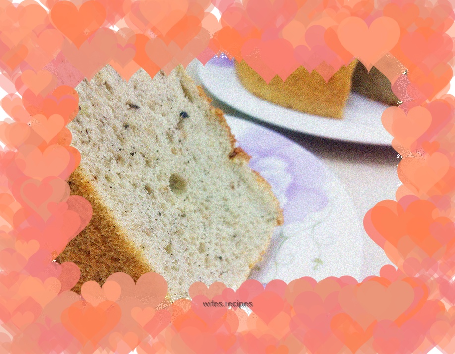 Mother's love - black sesame and walnut chiffon