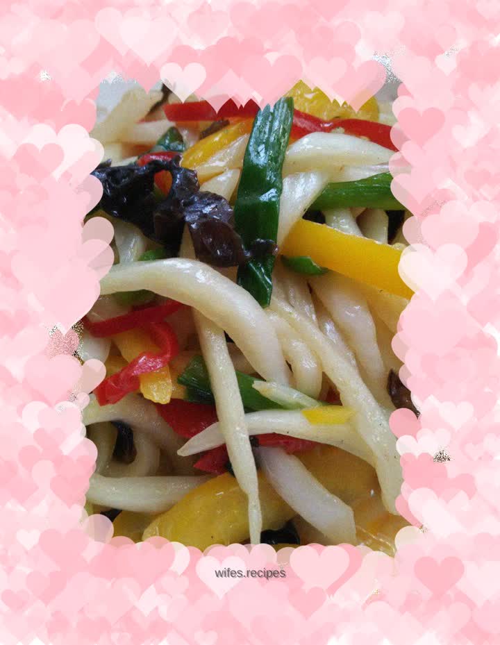 Stir-fried Chinese Cabbage Stems with Colorful Peppers
