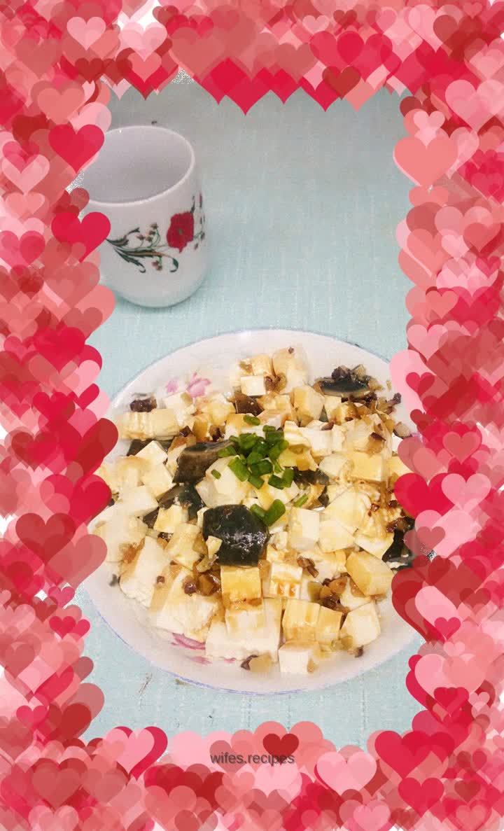 Homemade preserved egg tofu