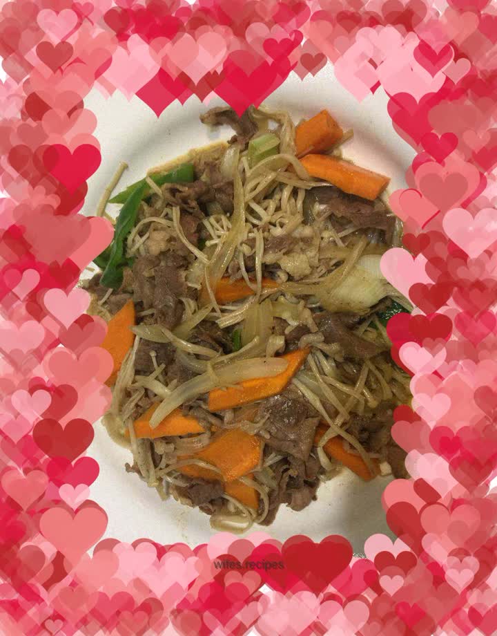 Fat Beef with Enoki Mushrooms