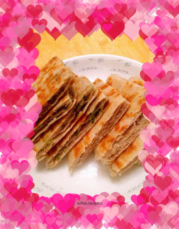 Natural yeast version of scallion pancake