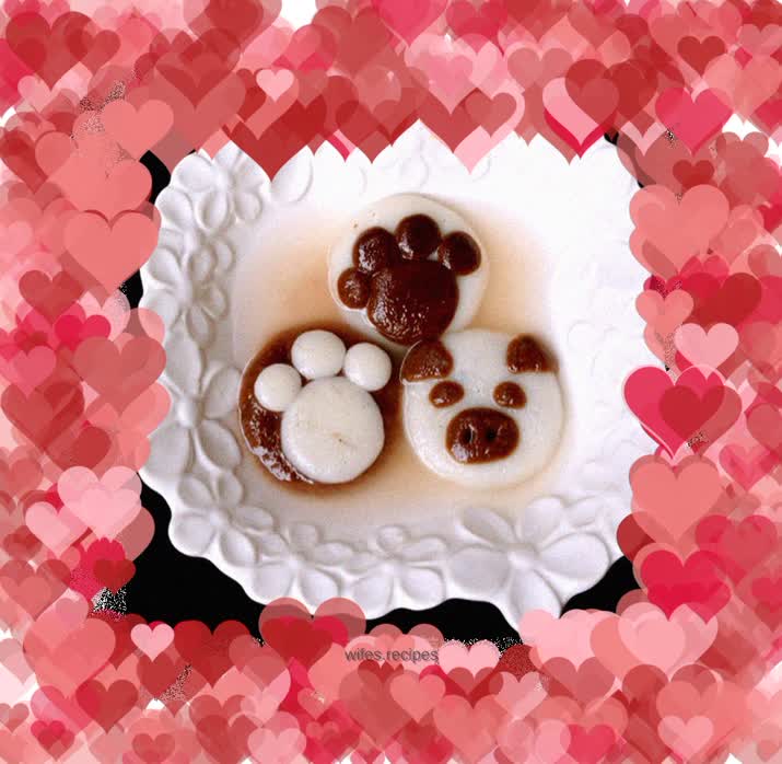 Piggy bear paw glutinous rice balls