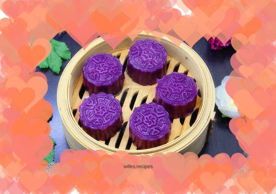 Steamed Purple Sweet Potato Mooncake