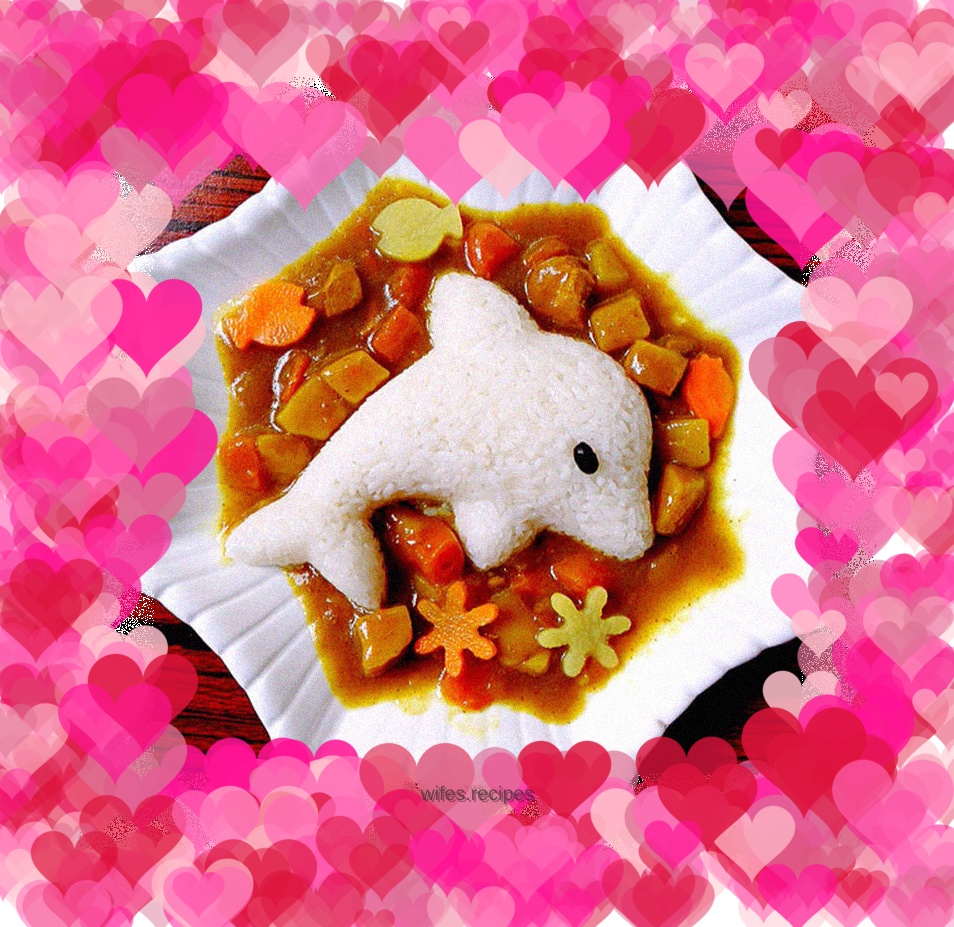 Dolphin curry, potato and chicken rice (lazy version)