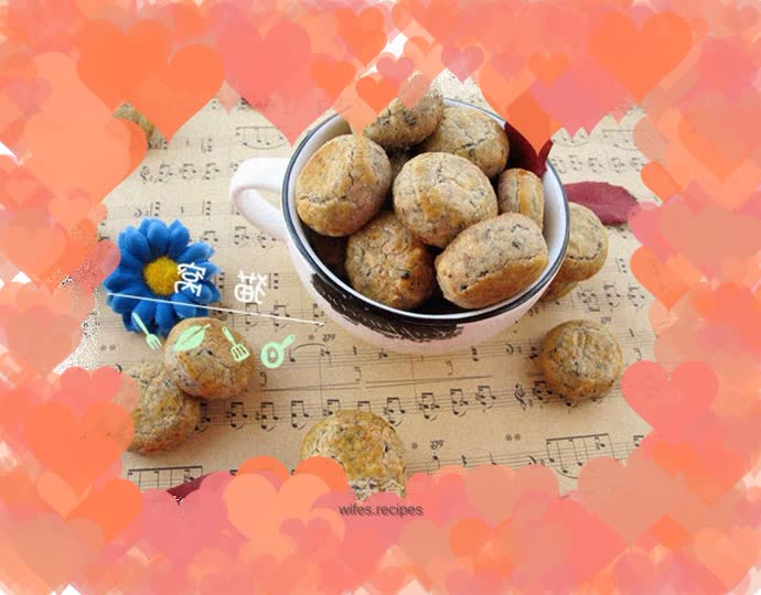 Hazelnut black sesame cake