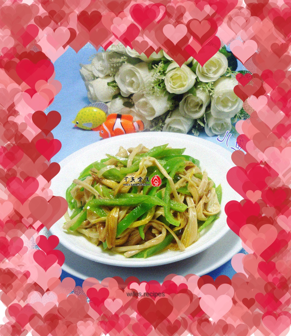Stir-fried day lily with green pepper