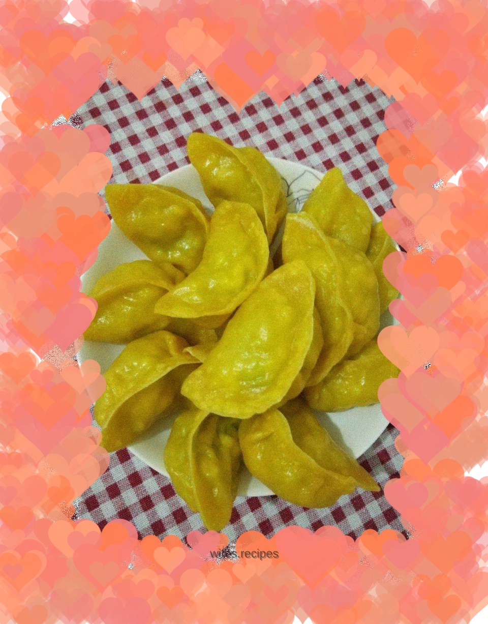 Pumpkin noodles, zucchini, shrimp skin, egg steamed dumplings