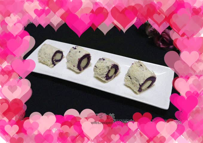 Purple sweet potato and yam rolls