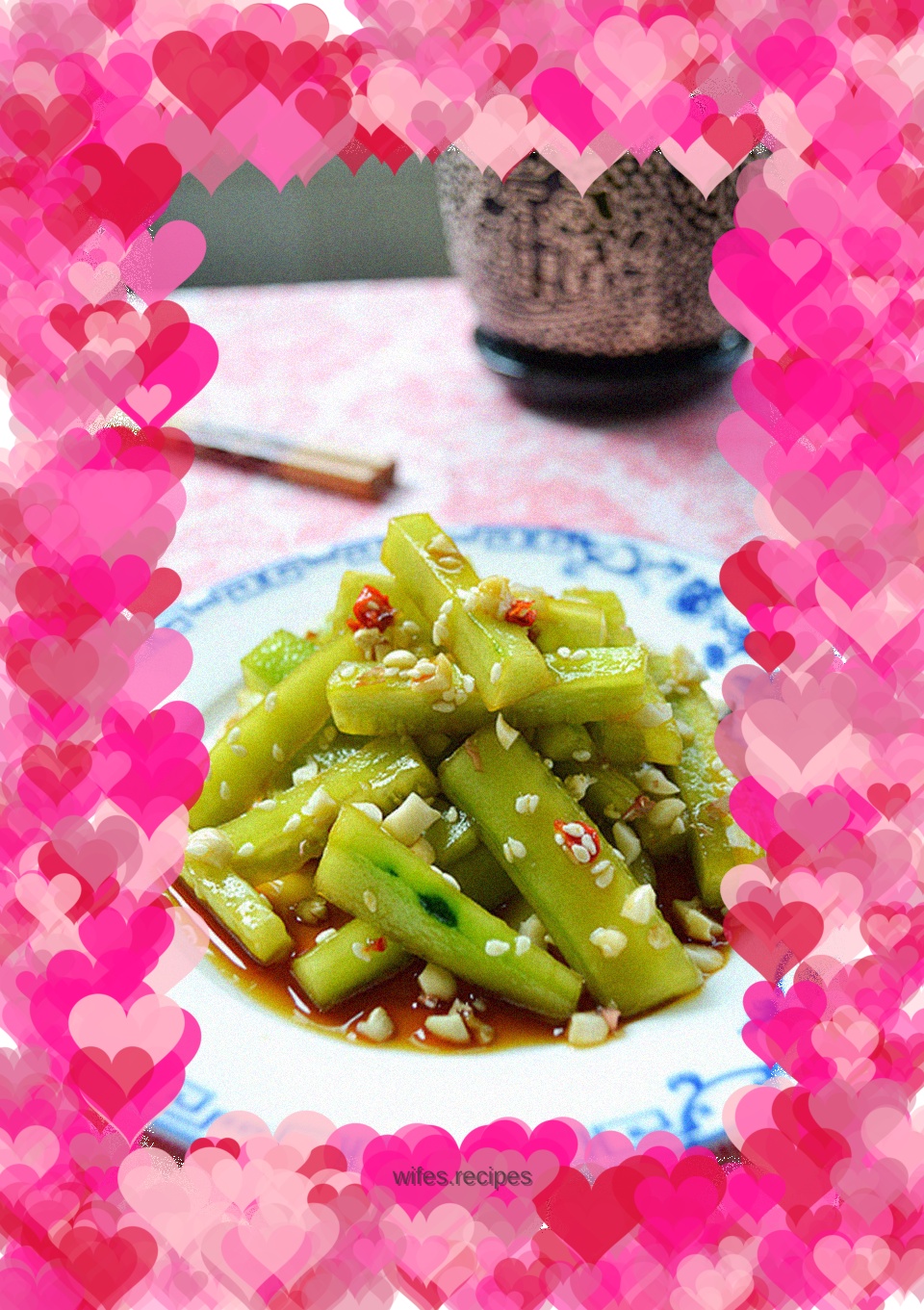 Cold appetizer cucumber strips