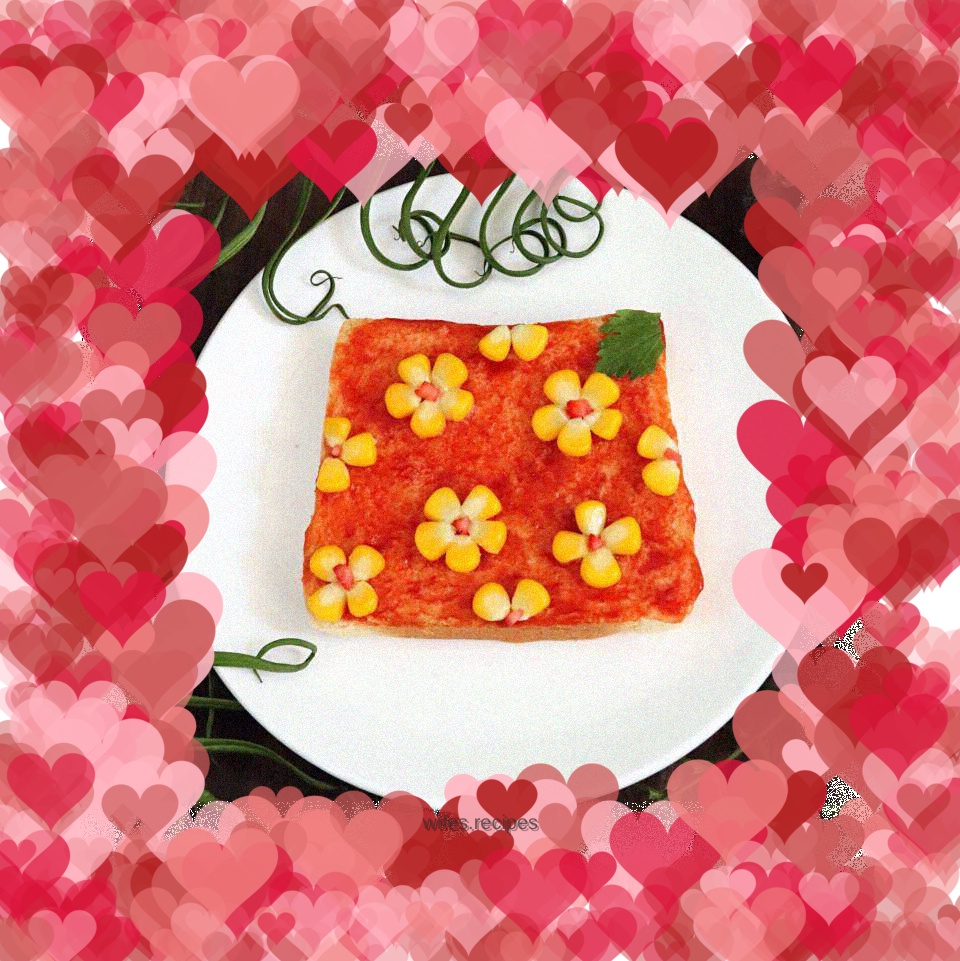 Popcorn toast slices