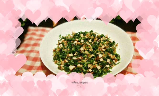 Malan mixed with dried tofu