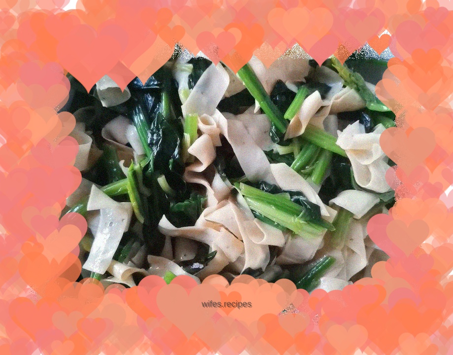 Spinach and bean curd