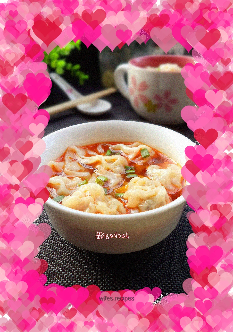 Wild rice and meat wontons