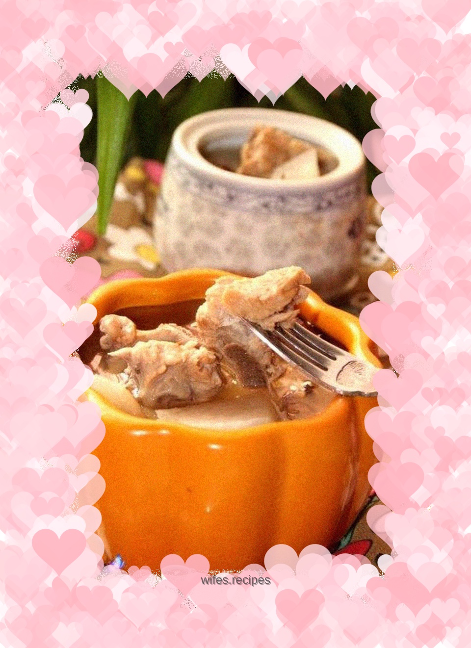 Radish braised pork ribs soup