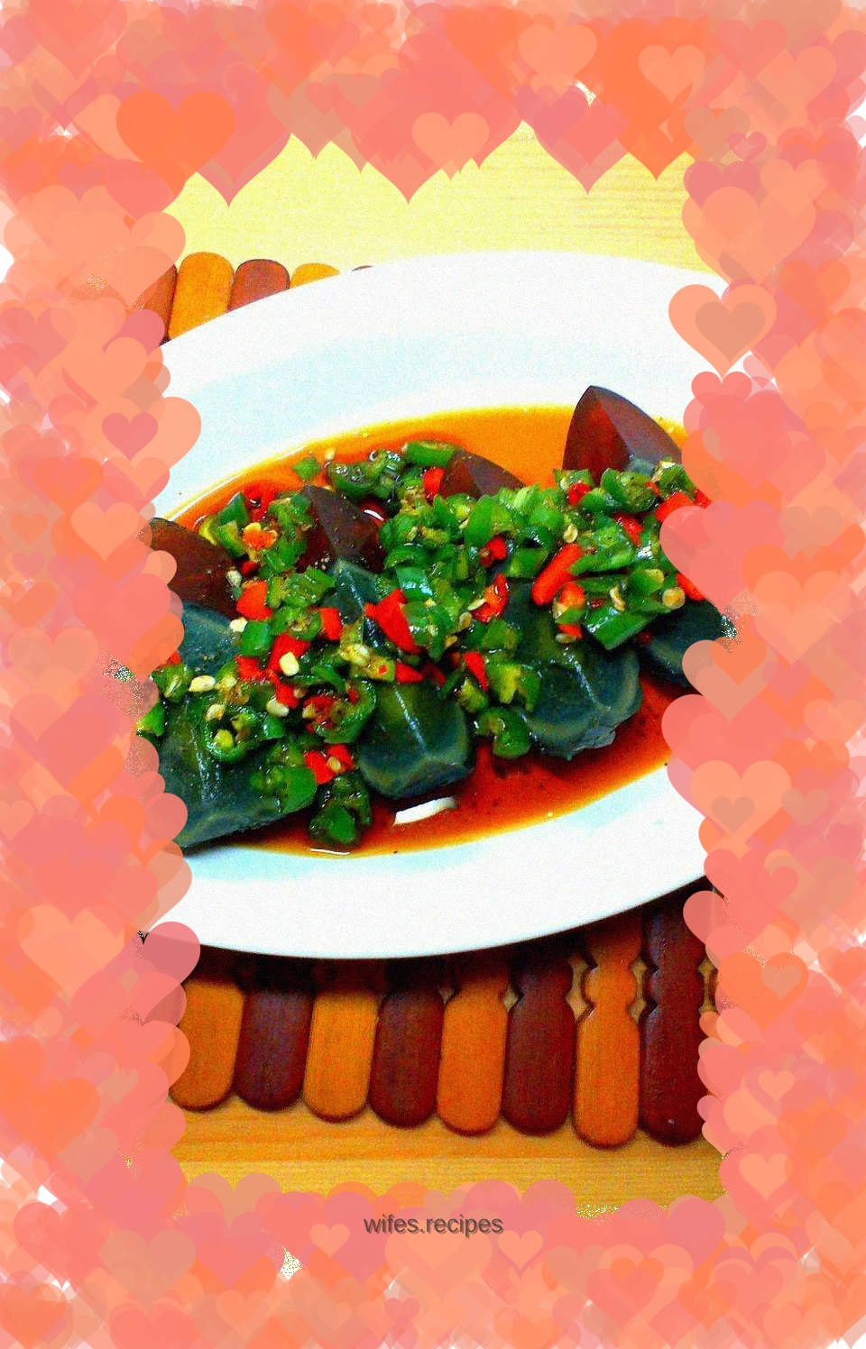 Preserved Egg with Chopped Pepper