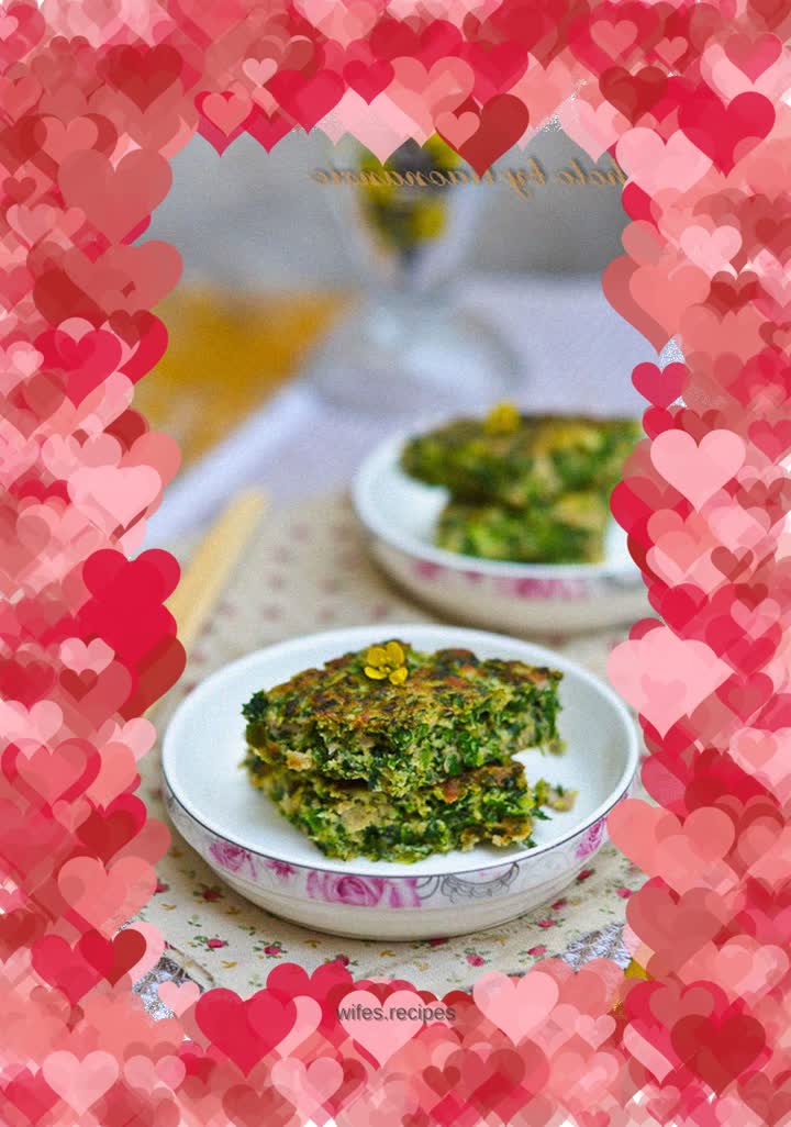 Shepherd's purse minced pork omelette