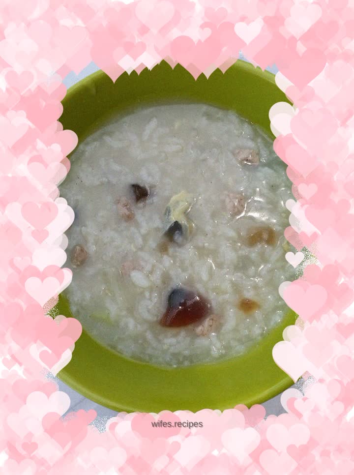 Preserved egg and lean meat porridge (rice cooker version)