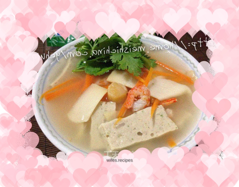 [Restored bamboo shoots and three delicacies soup]-----Natural deliciousness