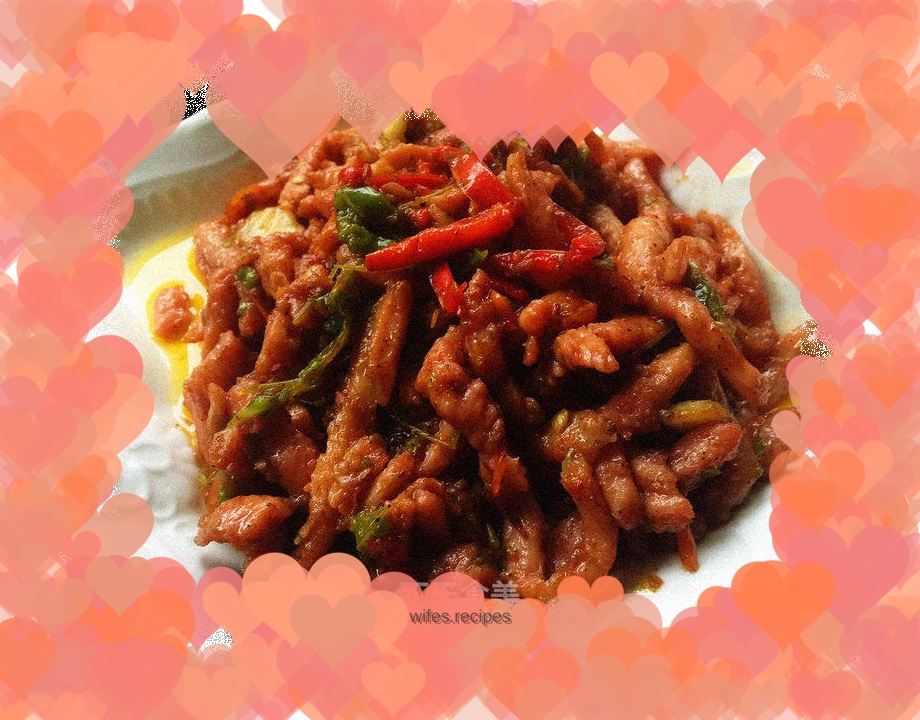 Colorful pepper chicken fillet