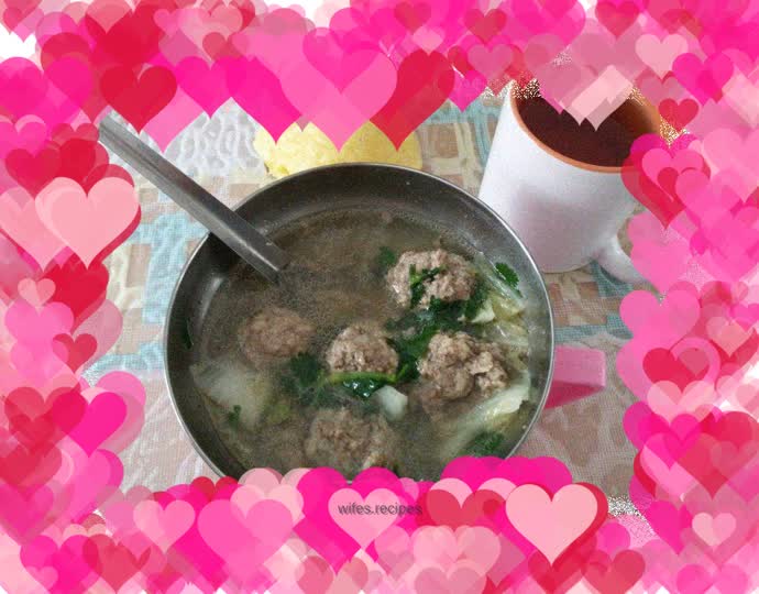 Cabbage and Beef Meatball Soup