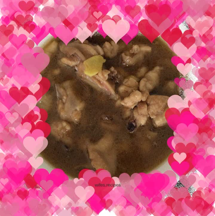 Fried chicken with wine