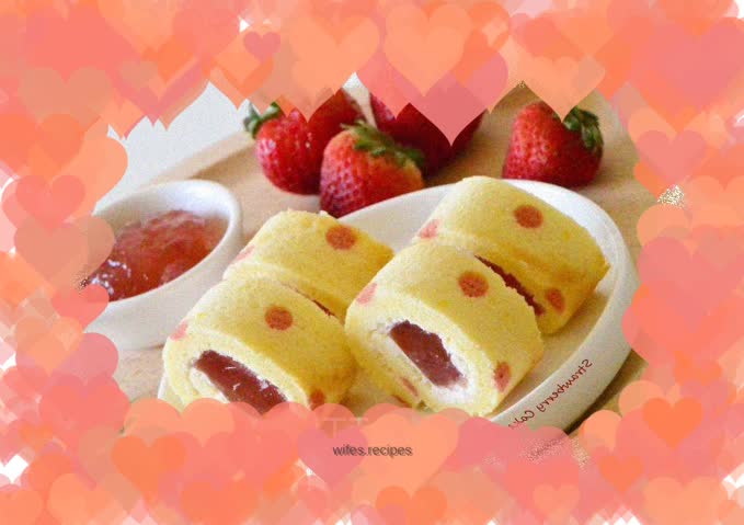 Strawberry cake roll