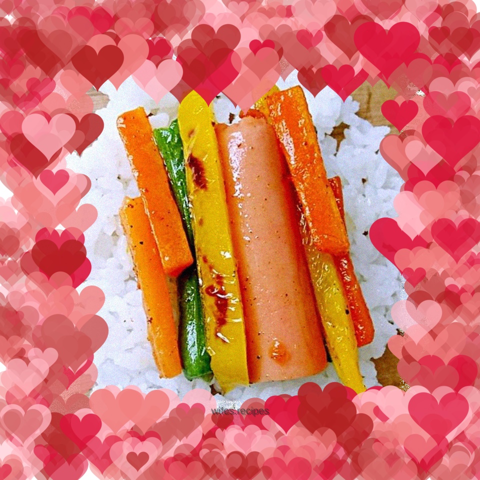 Food color rice balls