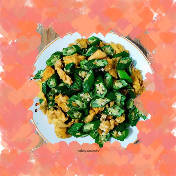 Okra scrambled eggs