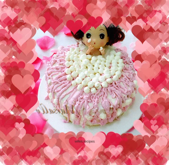 Cream Chiffon Bath Doll