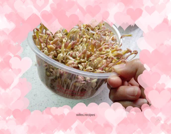 Spontaneous mung bean sprouts