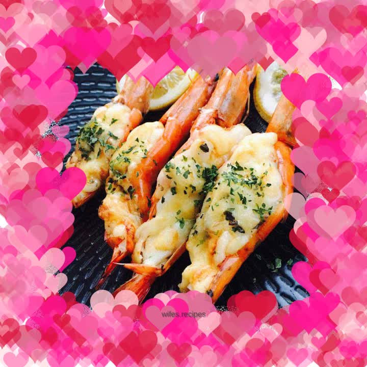 Baked Shrimp with Egg Yolk and Cheese