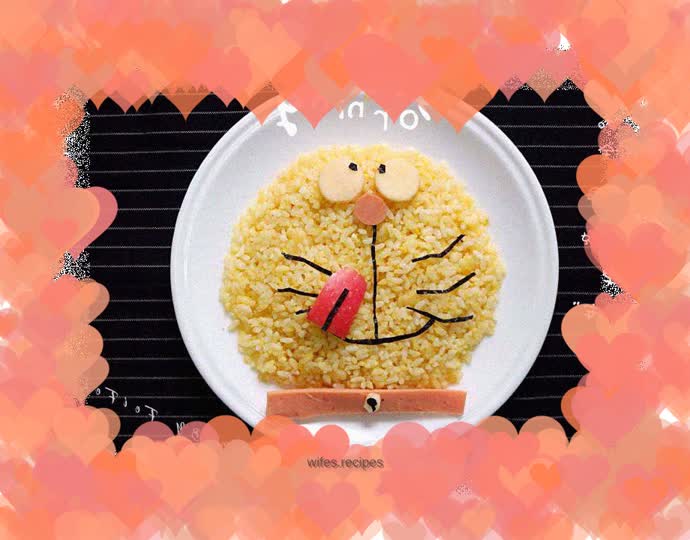 Golden fried rice platter
