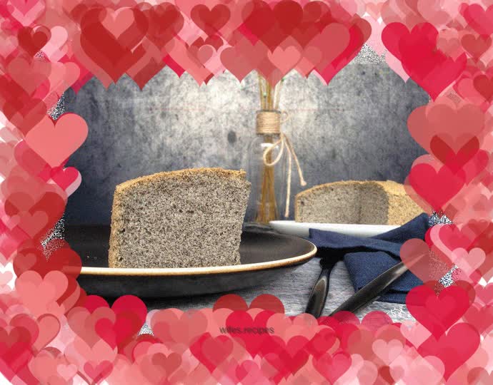 Black sesame chiffon cake