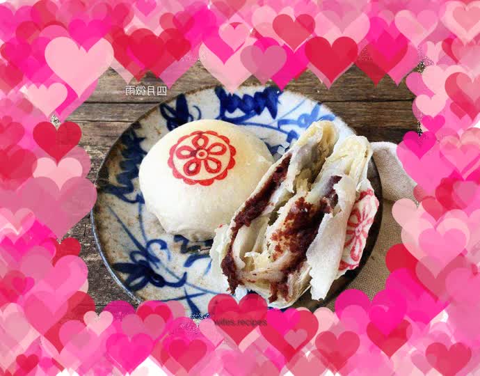 Mochi Rose Bean Paste Cake