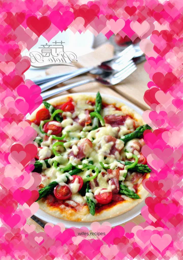 Bacon Colored Vegetable Crispy Pizza