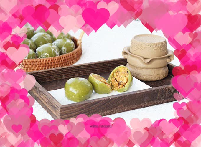 A must-eat outing fruit during Qingming Festival, seaweed and meat floss green dumplings