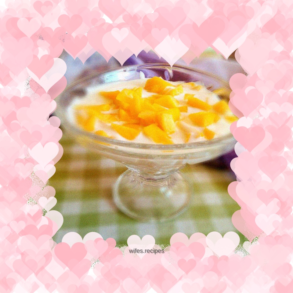 Yellow peach yogurt