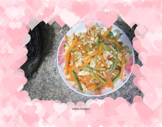 Stir-fried vegetables with egg white