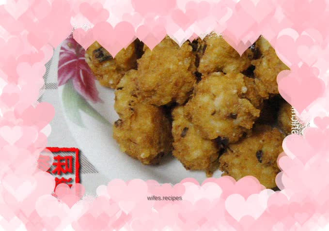 Dry fried bean dregs balls