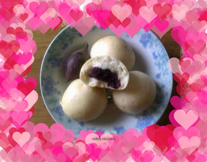 Purple sweet potato buns