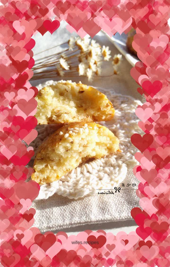 Sesame and Peach Crispy Balls