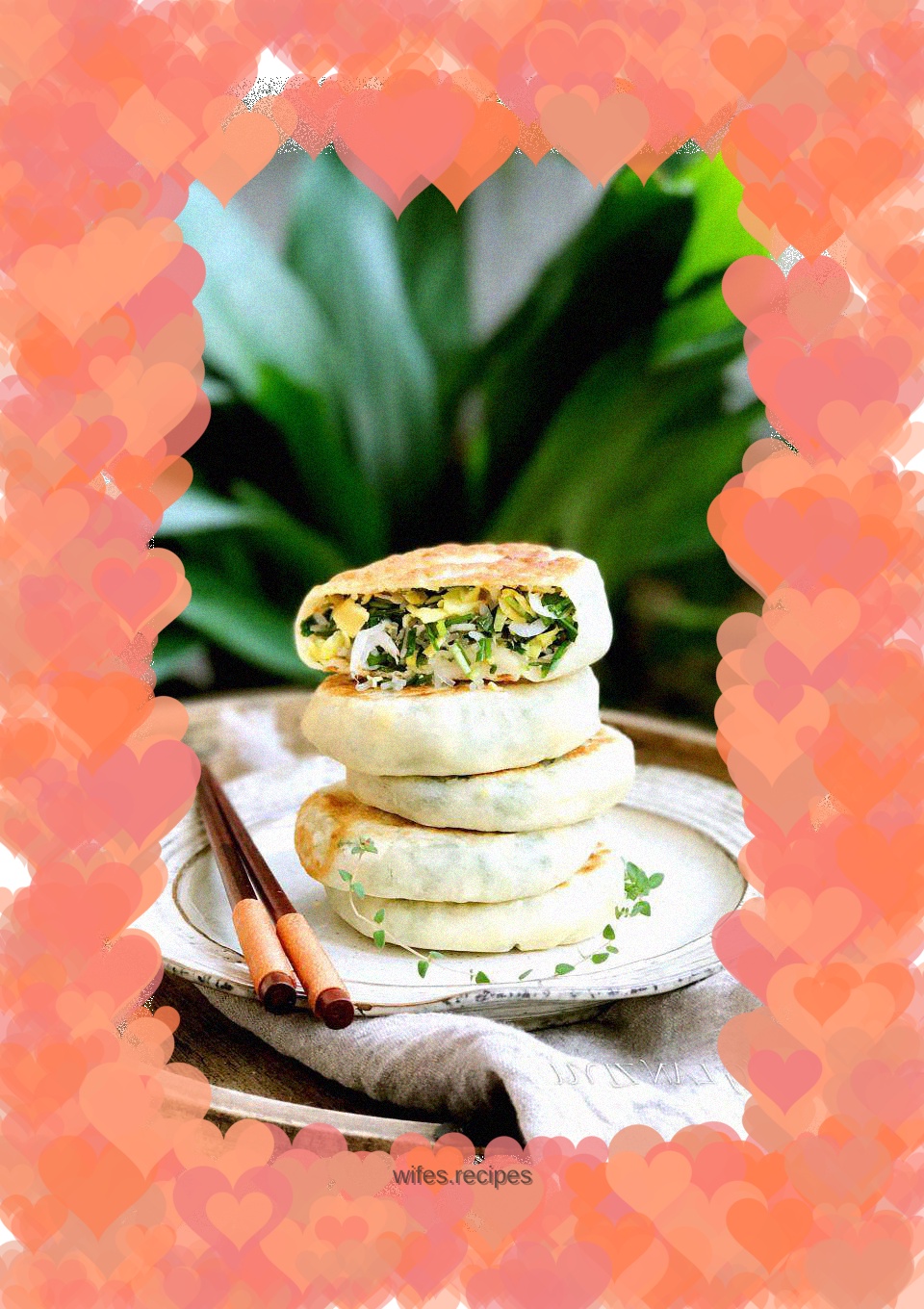 Delicious thin-crust chive pie