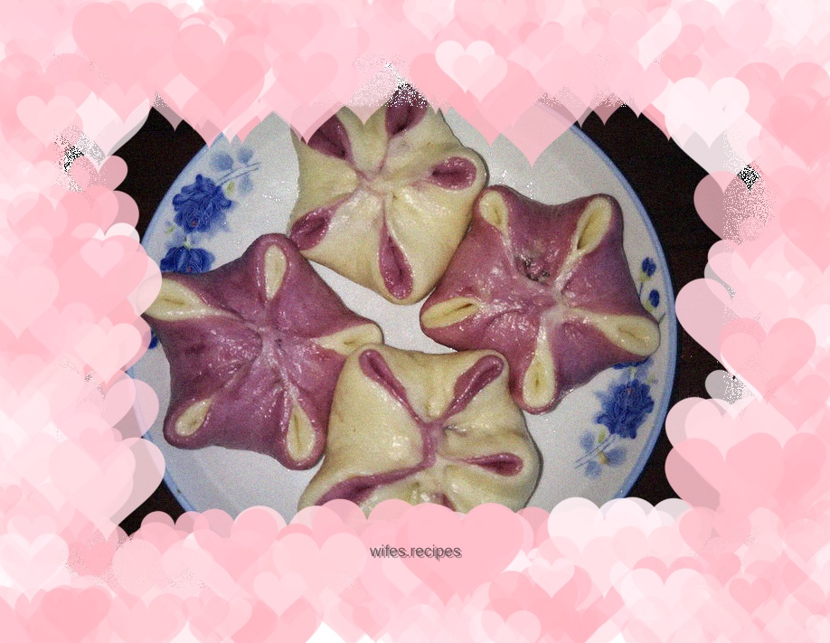 Plum Blossom Bean Buns