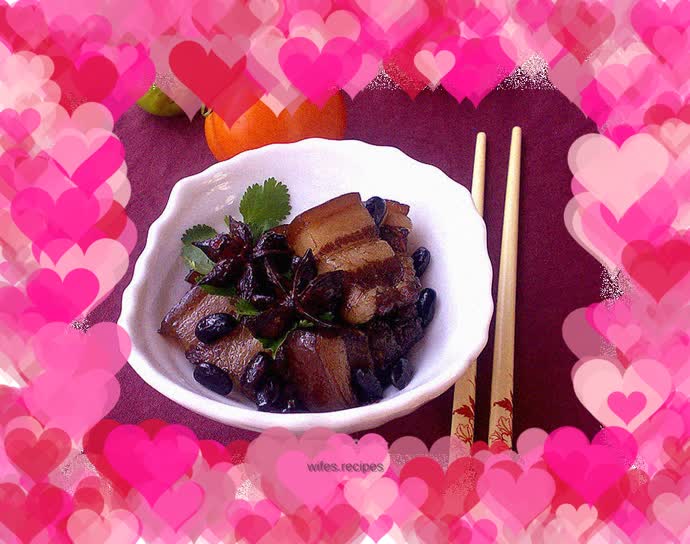 Braised pork with black beans