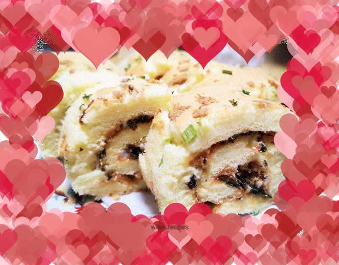 Meat floss and seaweed cake roll