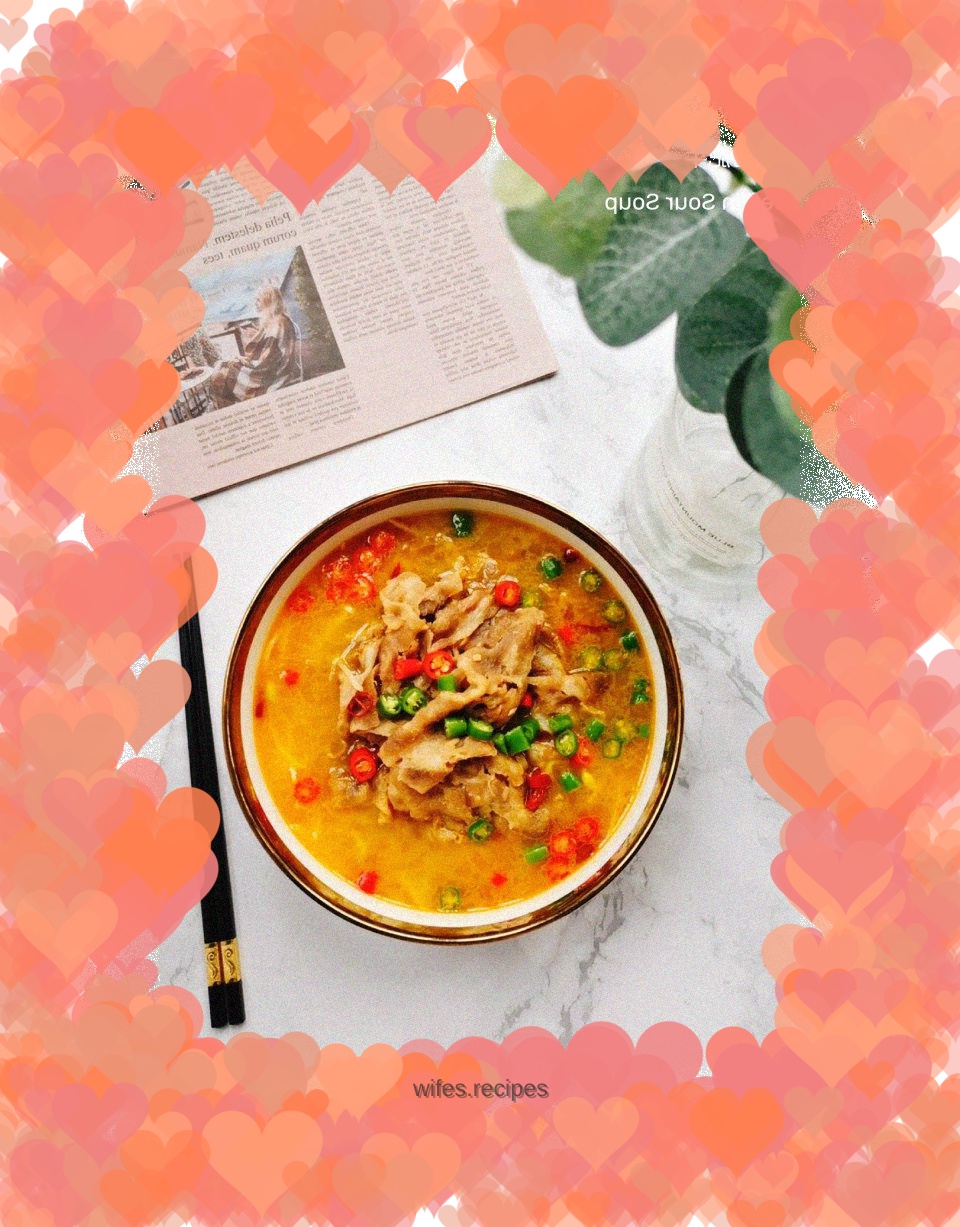 Fatty beef in sour soup