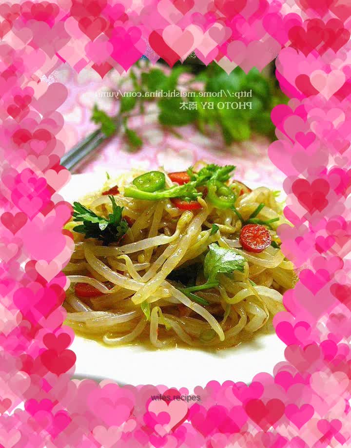 Simple as you like【Double pepper bean sprouts】