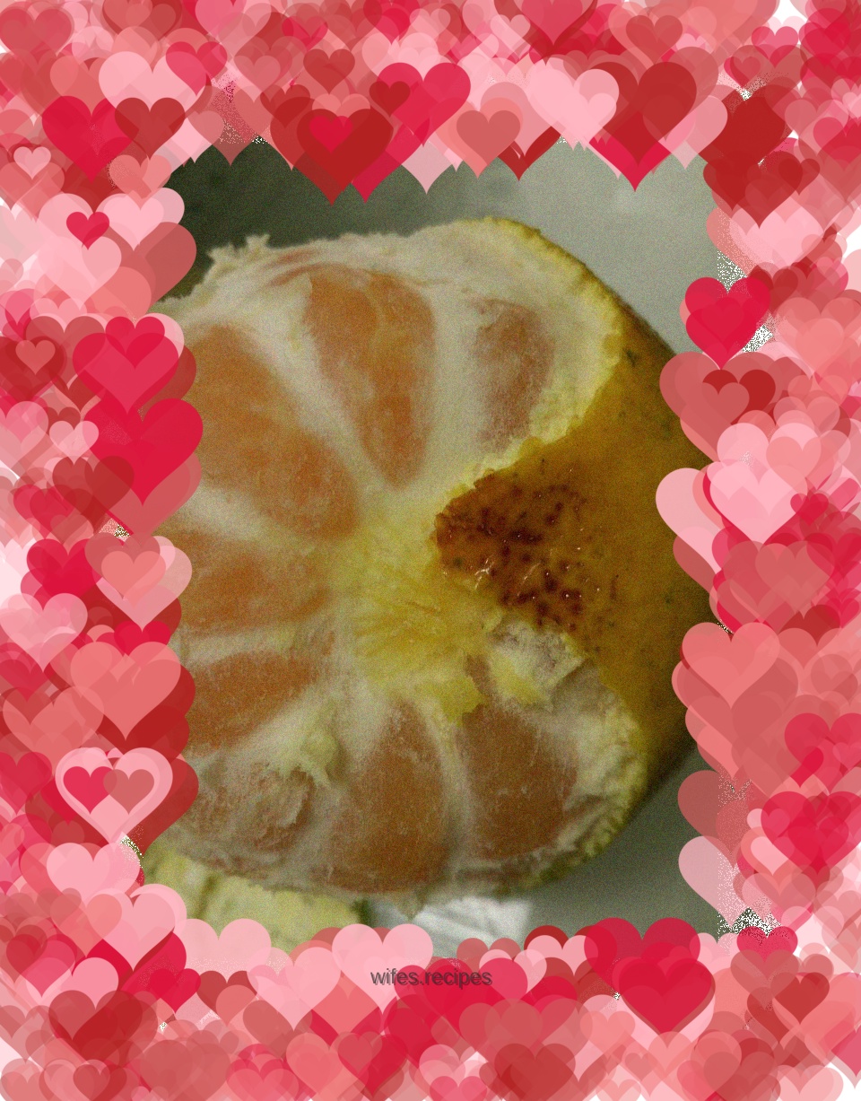 Garlic water and fried oranges